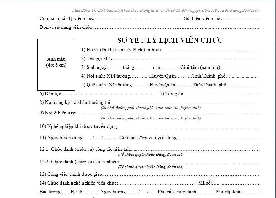 mẫu HS02-VC/BNV